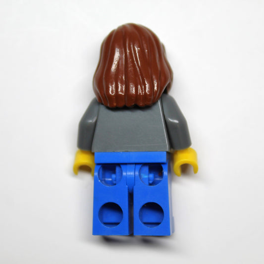LEGO Minifigure: Dark Bluish Gray Jacket with Magenta Scarf (cty0185)