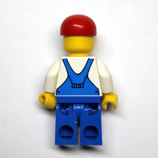 LEGO Minifigure: Blue Overalls over V-Neck Shirt (cty0178)